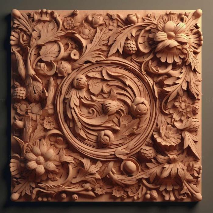 Patterns and decorations (stl simple 1, PATTERN_1897) 3D models for cnc